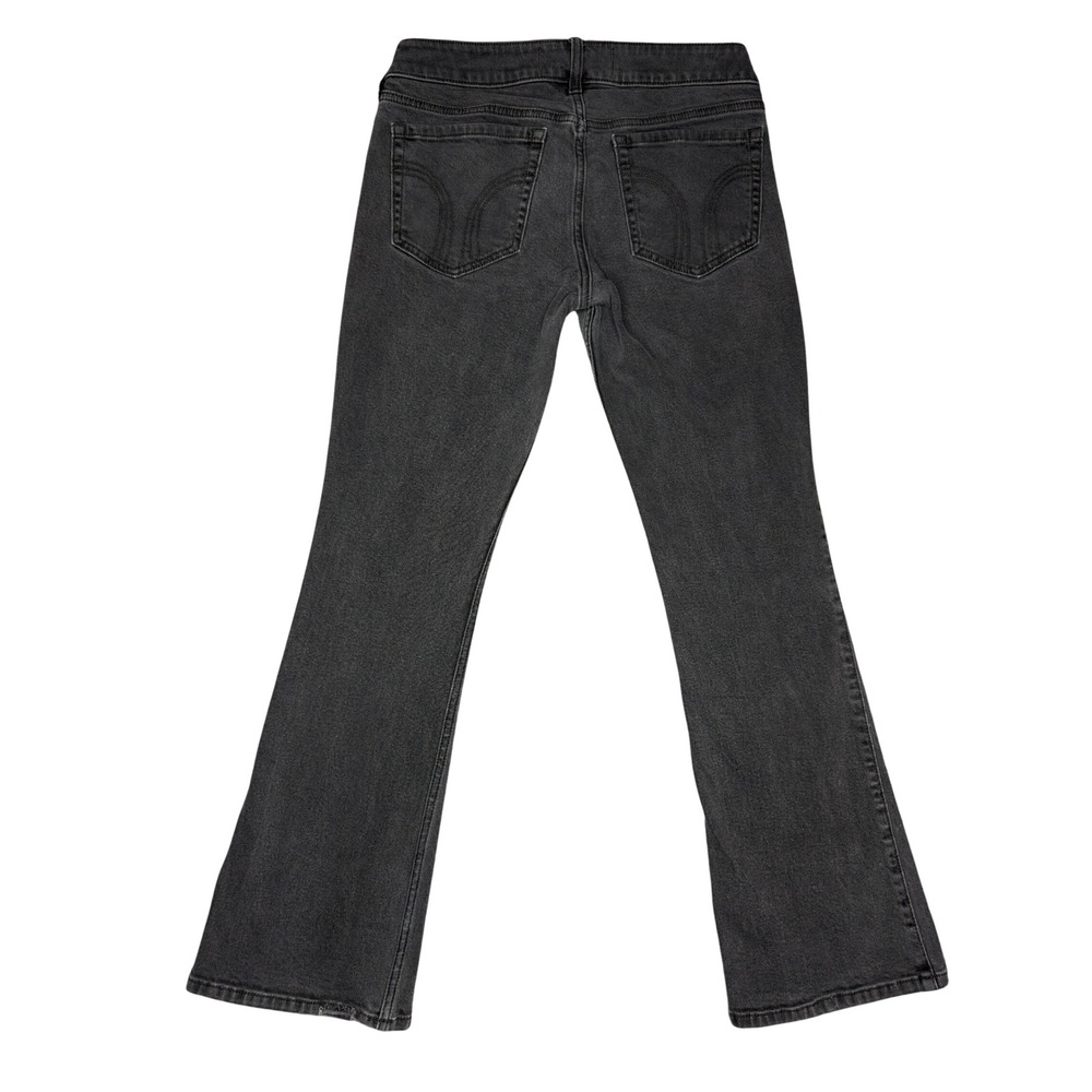 Hollister Low-Rise Bootcut Jeans Washed Black 6R 28 y2k Flare